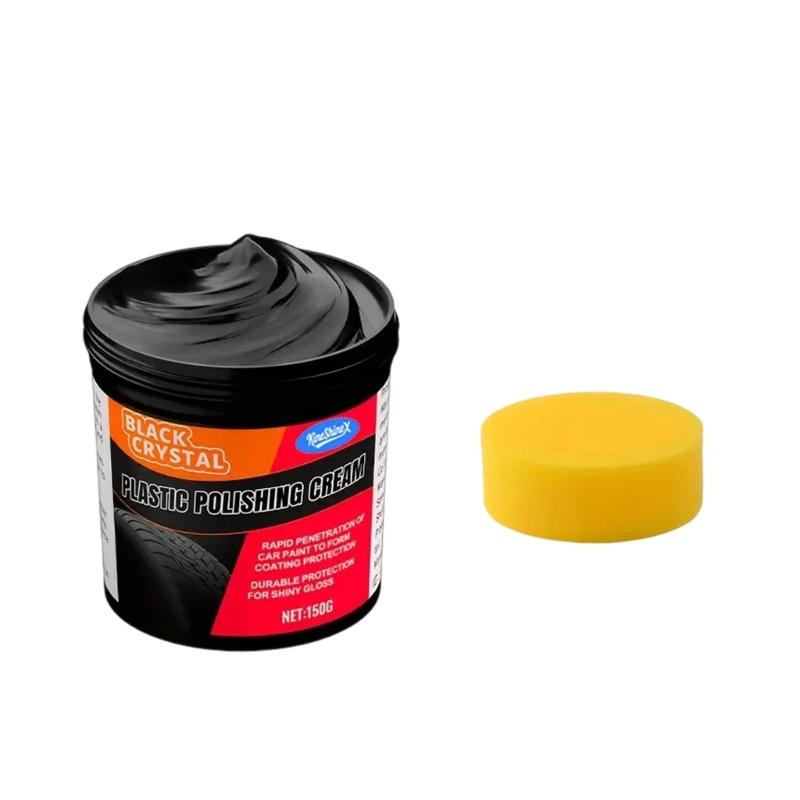 Plastic Rubber Repair Paste Car Scratch Remover Tire Shine Polish Interior Renewal Wax Anti Aging Formula for Vehicles