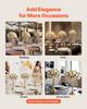 20 PCS Wedding Flower Vase, 33.5 cm Tall Flower Table Centerpieces, Crystal Banquet Vases Easy Installation, Electroplated Finish, Versatile