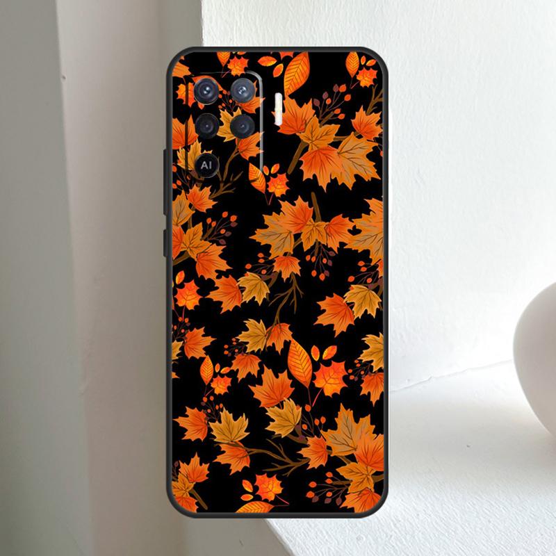 

Autumn Leaves Fall Pumpkin Halloween For OPPO A96 A76 A16 A5 A6 Pro A15 A17 A57 A18 A38 A58 A78 A98 A54 A74 A94 A40 A60 A80 Case OPPO A57 5G