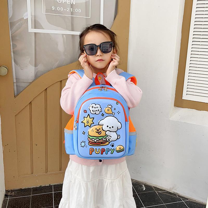 Trendy And Adorable Cartoon Kindergarten Backpack For Kids In Purple Pink Blue