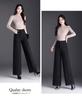 Women's Wool Blend High-Waisted Wide-Leg Pants - Autumn/Winter 2026 Fashion