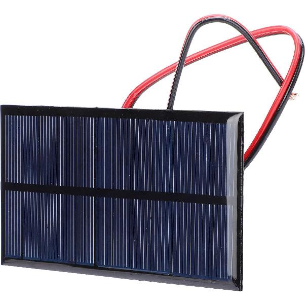 Mini Solar Panels, 3 Pcs 6V 1W Polysilicon Solar Cell Charger Module DIY System Kits with 30cm Cable