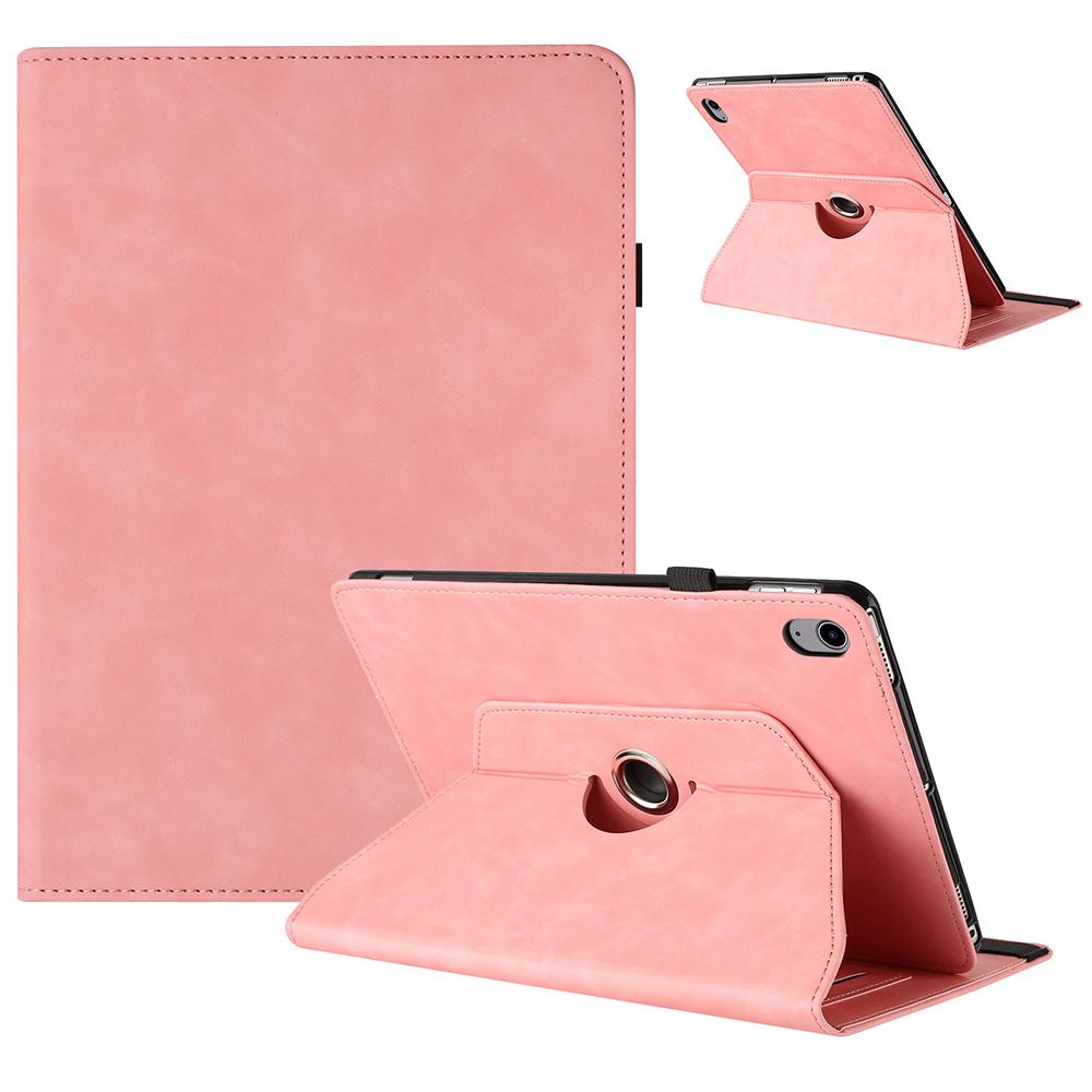 For iPad Mini (2024)/(2021) Case Rotating Stand Solid Color PU Leather Tablet Cover