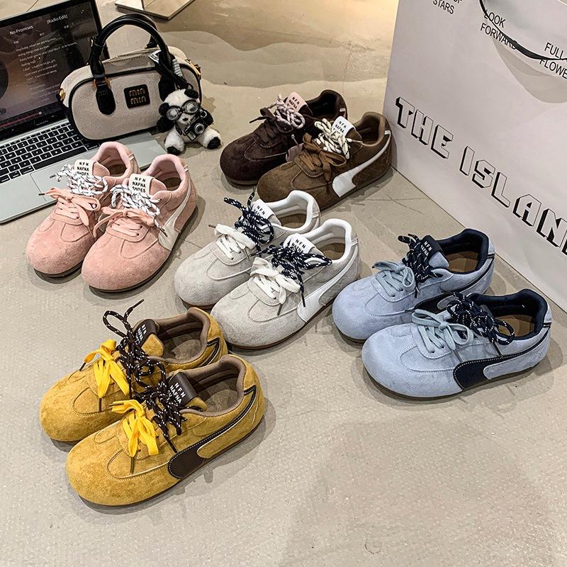 Lightweight Soft Sole~ Leather Shows Feet, Small Ugly Cute Moral Training Shoes, Women's 2025 Spring New Two-color Shoelaces, Casual Forrest Gump Shoe