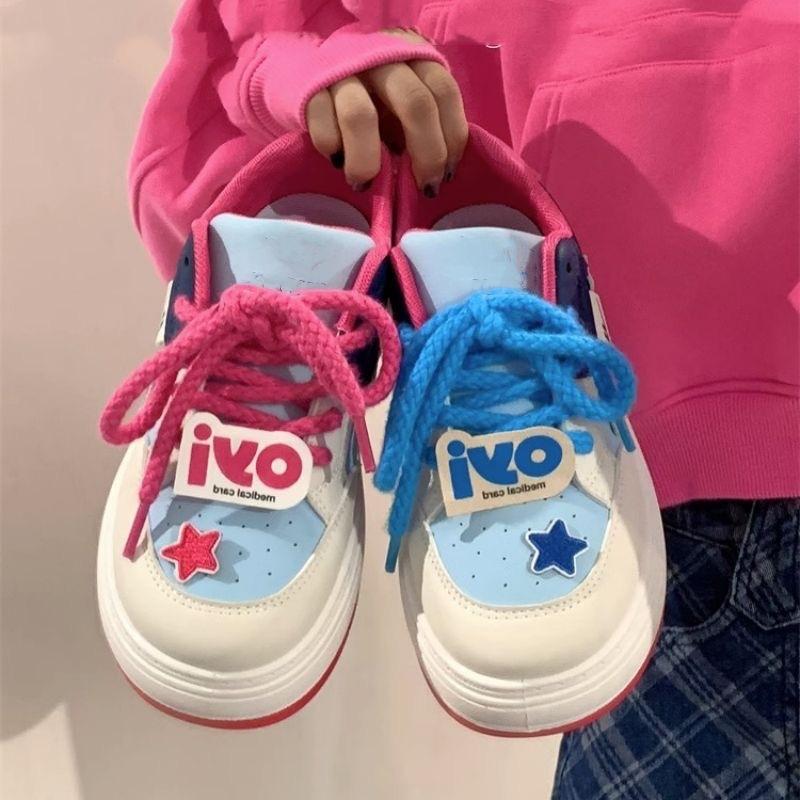 Autumn Mandarin Duck Shoes Platform Star Little White Shoes Female Students Versatile Shoes Niche Original Casual Board Shoes Female