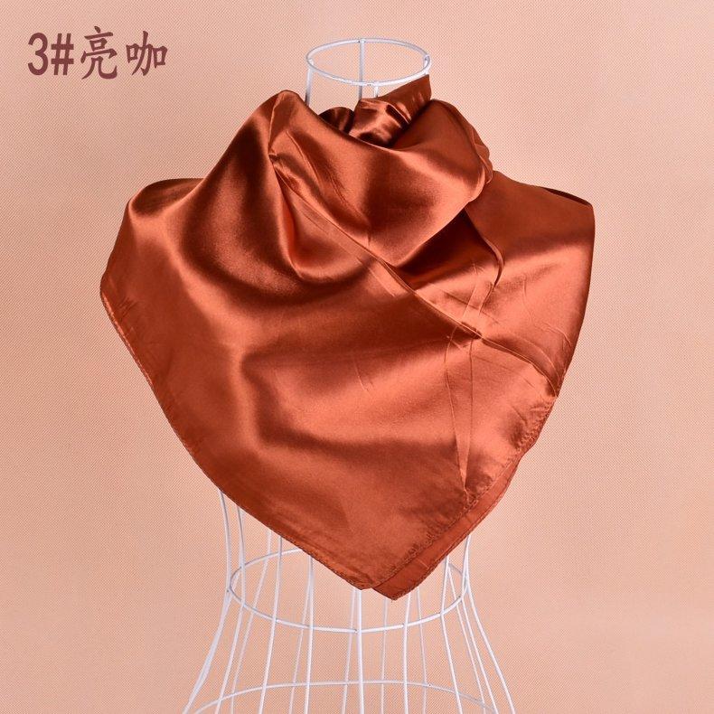 Solid Color Silk Scarf Square 90*90 Headscarf Foulard Satin Bandana Cheveux Neckerchief Hijab Accessoires For Woman Hair Scarf