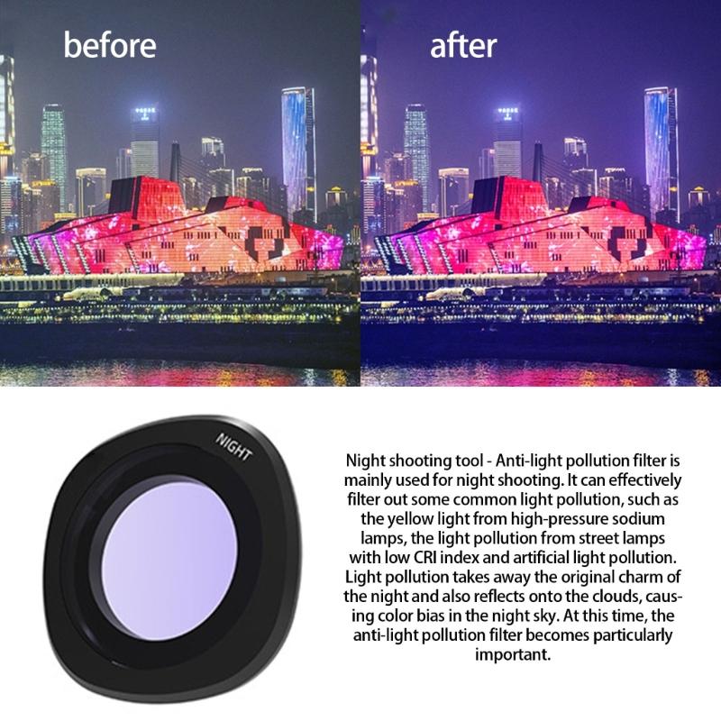 Protective Waterproof Lens Filter For Action Cameras High Light Transmission Scratch Resistant Aluminum Alloy Frame