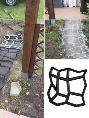 Moule à Pierre DIY Moule à Béton pour Pavage Pierre de Pas Pavé Chemin Moule à Ciment Convient pour Pelouses Jardinage