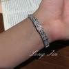 Medieval Style Full Diamond Four-Leaf Flower Point Diamond Bracelet Ring High-End Light Luxury Versatile Bracelet
