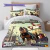 Name Custom Gta Pattern Bedding Set Quilt Cover Pillowcase Home Decor Gift (1 * duvet cover + 2 * pillowcase, without core)