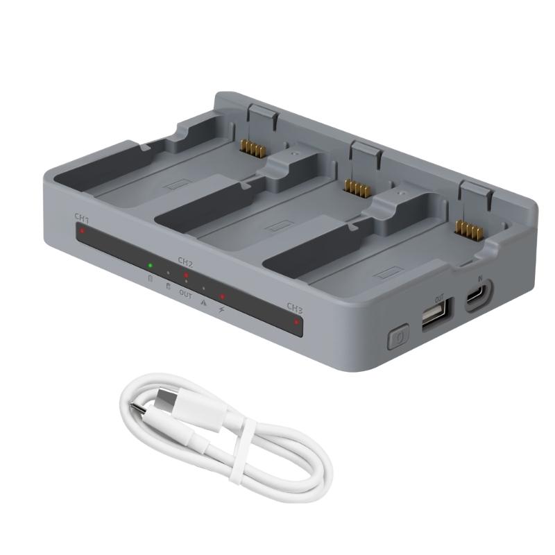 Efficiency 3Slot Battery Charging Dock For Photography Equipment Intelligent Power Distribution Battery Charging Station