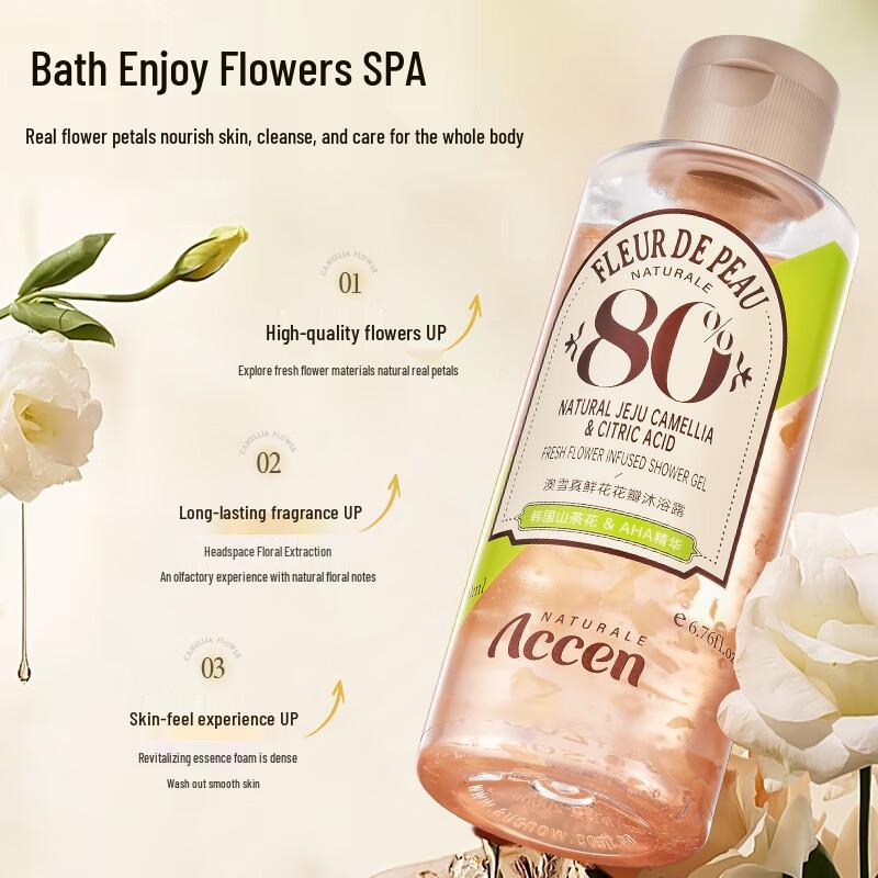 Accen Real Fresh Flower Petal Shower Gel