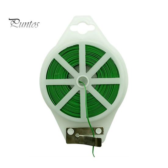 Garden Wire Ties Twist Tie with Built-in Cutter Rustproof Green Coated Plant Twine Wires for Gardening Fasteners Flexible Reusable Tomatoes
