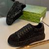 Luxury Designer Men's Red Black Rhinestone Platform Shoes Causal Flats Moccasins Male Rock Hip-hop Walking Sneakers