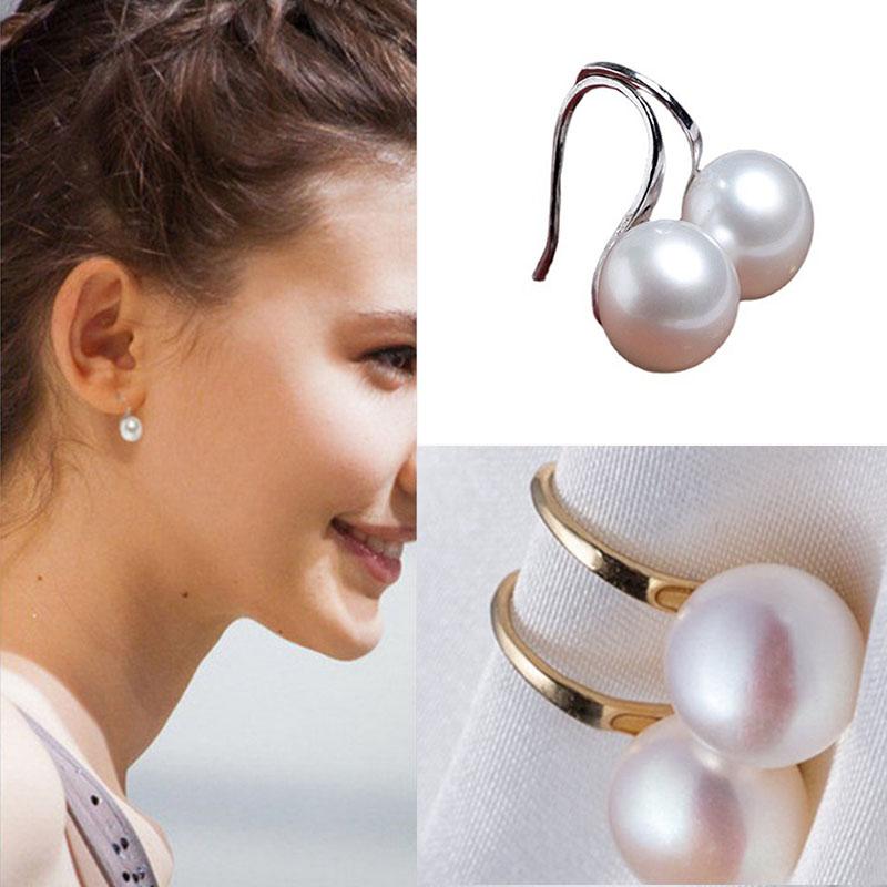 Stud Earrings ABS 2PC Korean Style Small Jewelry Pearl Earrings Hot Sale Pearl Environmental Protection Artificial