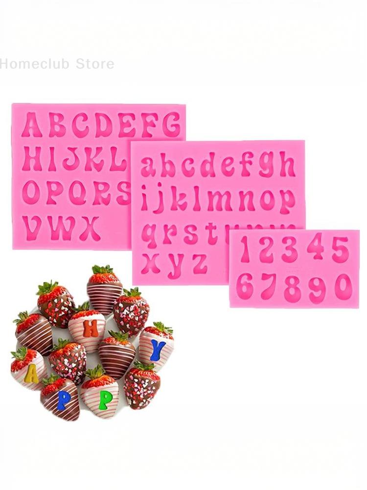 3D Buchstaben Schablone Silikonform Schokoladenkuchenform DIY Fondant Druckform Für Küchenbacken