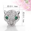 10 Pcs/lot Leopard Head Micro Inlaid Zircon Accessories Bracelet Hand String DIY Beads for Jewelry Making Supplies Wholesale