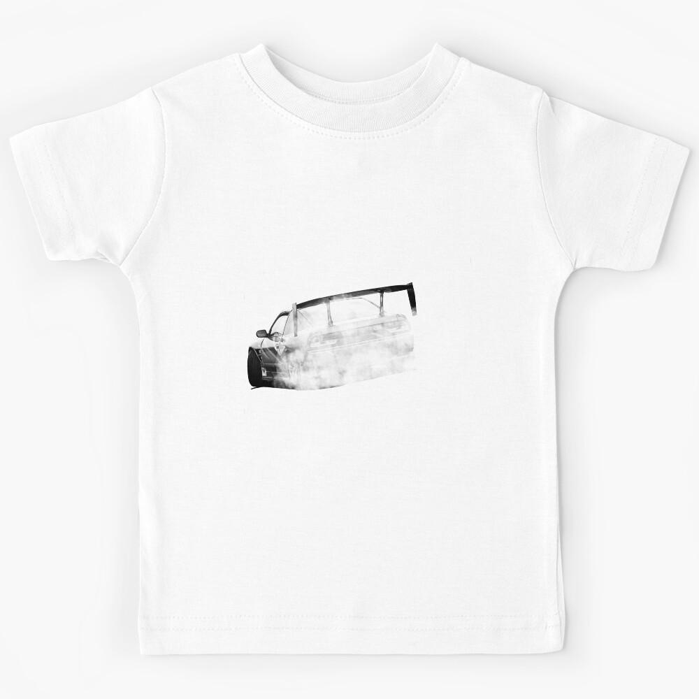Addicted to Smoking Drift Car Design Kids T-Shirt 150