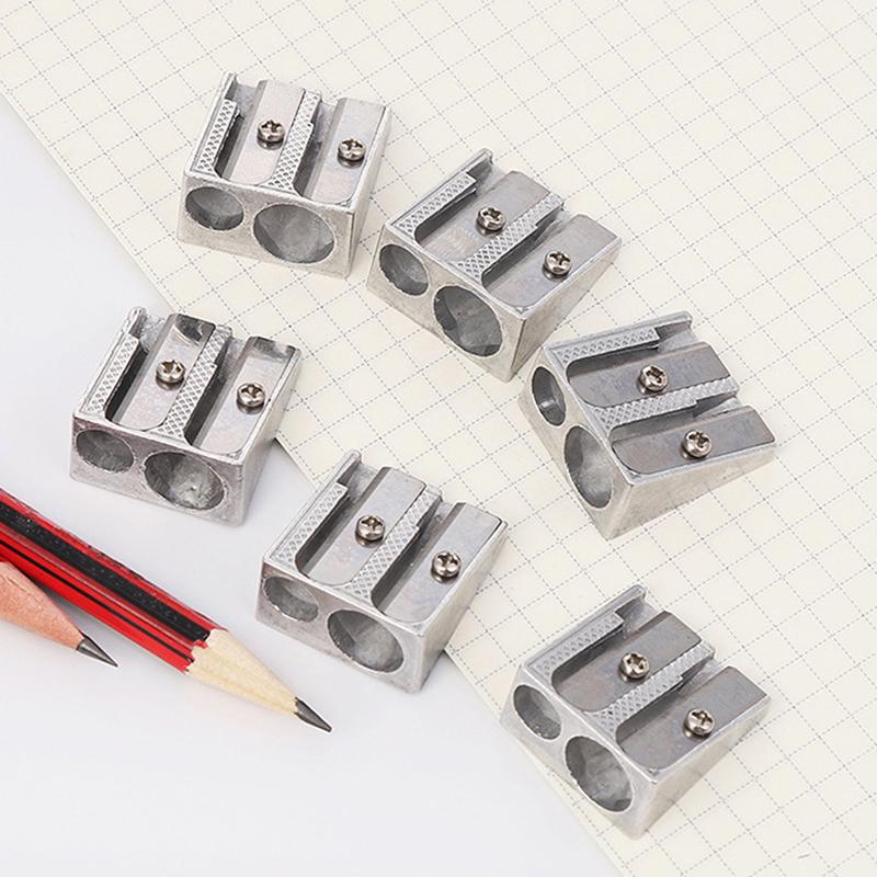 Reliable Metal Pencil Sharpeners Double Hole Drawing Writing Sharpener
