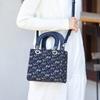 New Disney Mickey Series PU, Textile Mixture One Shoulder Handbag Women's Blue BMK-71667L