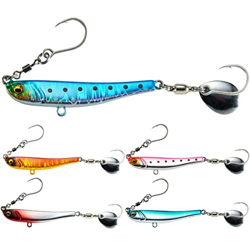KOKO Lures Metal Jig Lure for Bluefish, Spanish Mackerel, Blade Jig, 30g/40g, 5-Color Set, Sea Bass Lure, Flounder, Bluefish, Jig, Spin Tail Jig, KOKO