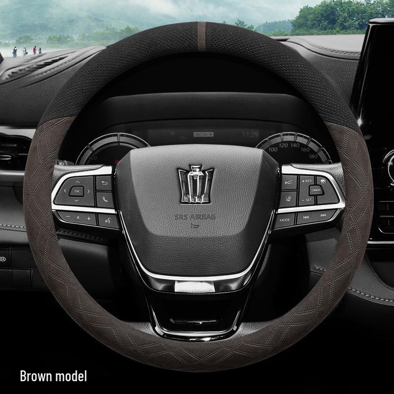 Всесезонная Ультратонкая Замшевая Накладка на Руль для Toyota Crown Lu Fang Highlander Default