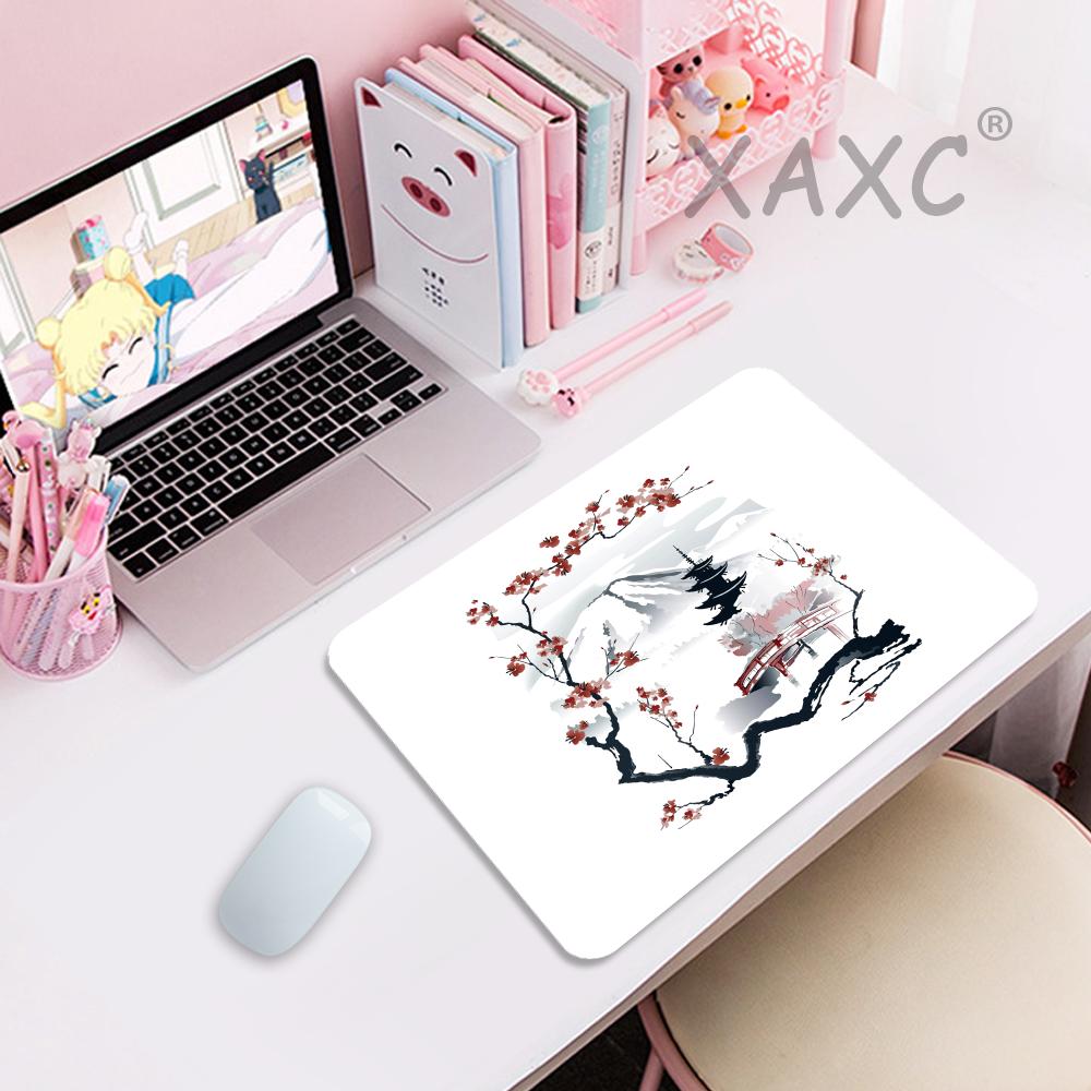 Mousepad Computer New Desk Mat Cartoon Natural Rubber Art Pink Cherry Blossom Sakura Office Decoration Carpet keyboard pad 200x200x2mm