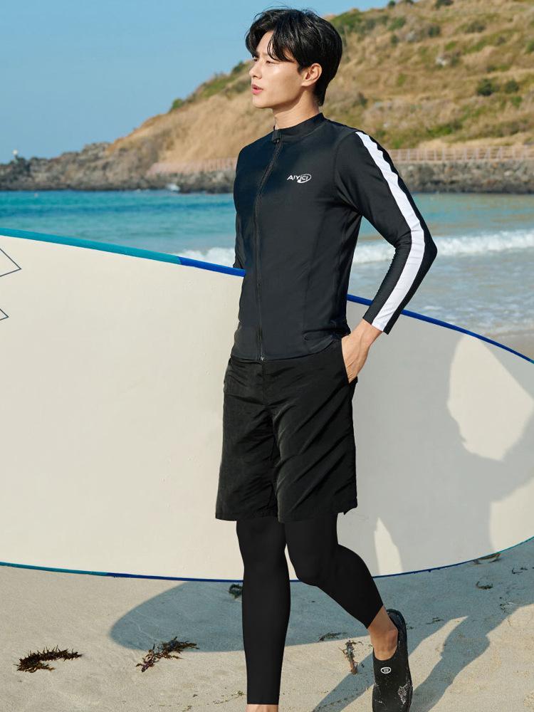 Unisex Jellyfish-Proof Diving Jacket: Sun-Protective, Quick-Dry, Chest-Padded, Long Sleeve Swimsuit for Couples.