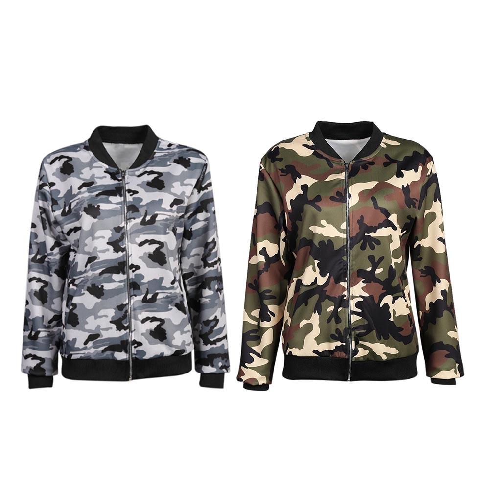 stand collar camouflage jacket