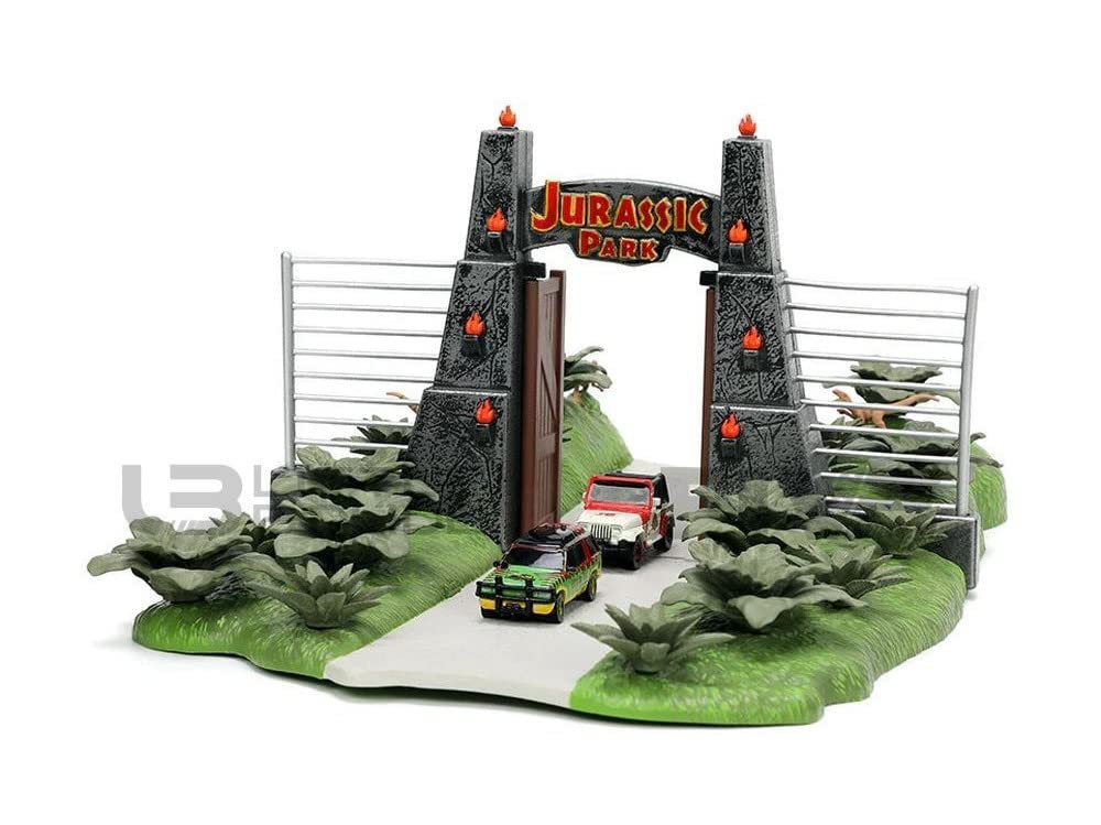 Jada Toys NANO SCENS JADA TOYS Dinosaur World Diorama Set VEHICLES with Mini Cars w/2