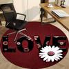 1pc Love Flowers Chair Carpet for Office - Durable, Ideal for Chair Mats, Stylish & Functional Decorative Rug yy260130074
