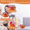 1Pcs Flame Yarn Bowl Tabletop Fun Creative Wool Storage Ornament Tools Resin Crafts Safe Material Portable Compact