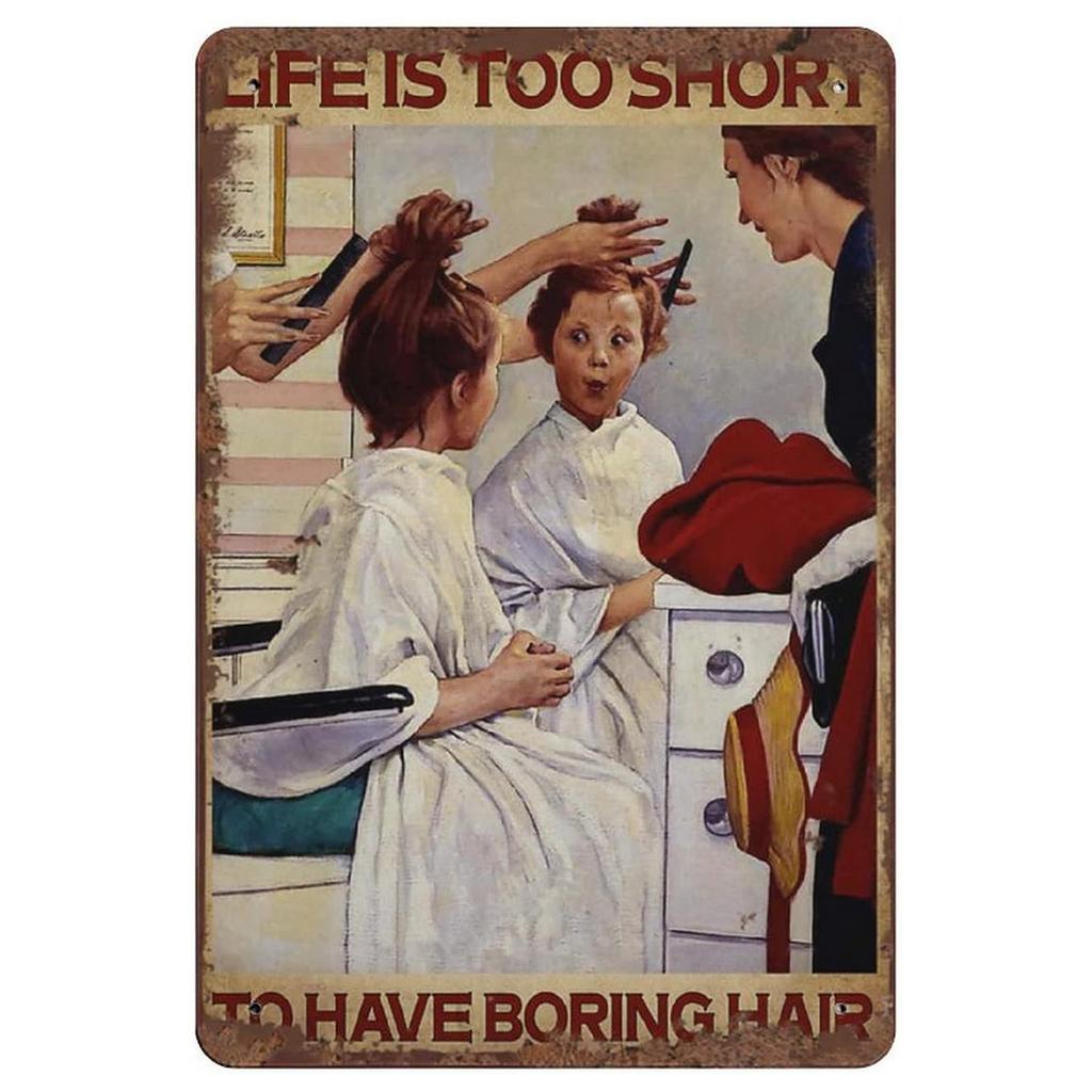 Good Haircut Metal Tin Signs Plaque Wall Decoration Vintage Art Posters Iron Painting for Man Cave Home Cafe Garden Club Bar