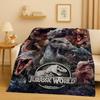 Coperta in Flanella Cartoon Dinosauro Jurassic Park 3D, Coperta Morbida Calda in Peluche per Casa Camera da Letto Letto Divano Copertura Ufficio Campeggio