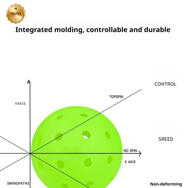 High-Elasticity 40-Hole 74mm Pickleball Rotational Molding Pickleball Compliant with Professional Sports Competition Standards