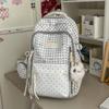 Schoolbag high value Japanese plaid small fresh junior high school students large capacity new school style casual versatile backpack