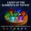 Game Genshin Impact Crystal Ball Figure Night Lights Seven Elements Ball With Base 3D Model Toy Cosplay Birthday Gift Home Decor