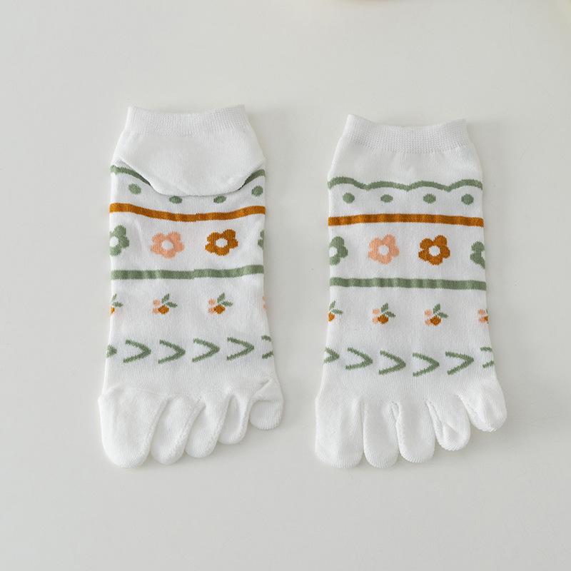 

Женские летние тонкие носки из хлопка с пятью пальцами, впитывающие пот и предназначенные для движения, с неглубоким вырезом 1 pair