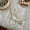 1/4 Pairs Women's Cotton Socks Spring and Autumn Bow Comfortable Solid Color Socks