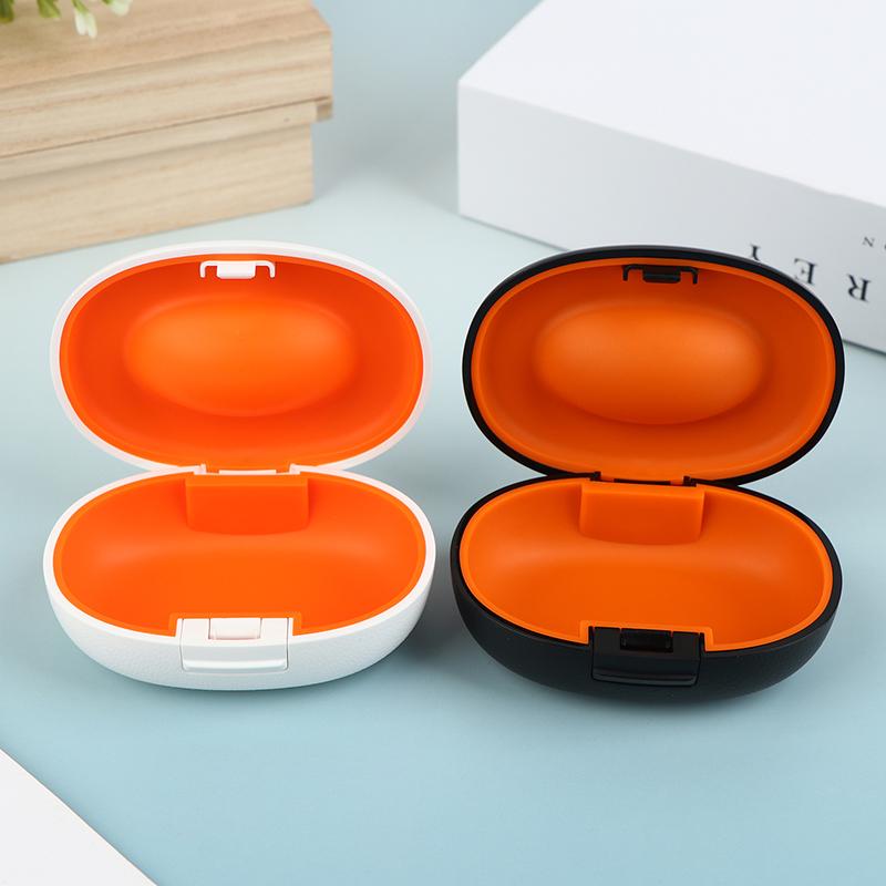 Portable Hearing Aid Hard Case Waterproof Hearing Aid Protective Storage Box Black For Outdoor Travel Hearing Aid Carrying Case