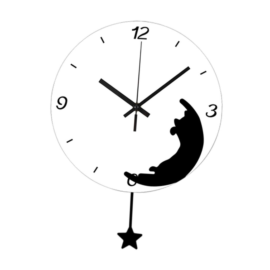 Cat Wall Clock Ornament Cute Simple Gift Mute Unique Fashion Elegant Stylish