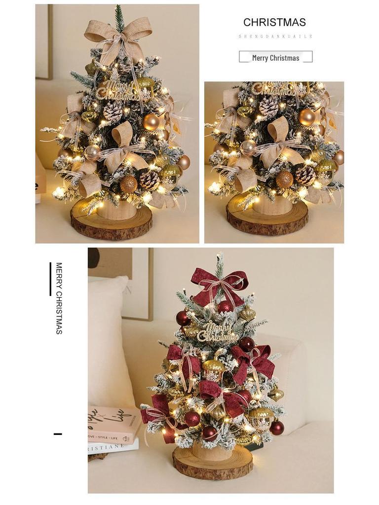 Xiaohongshu DIY Light-Up PE Christmas Tree, 45/60CM, for Tabletop or Window Display