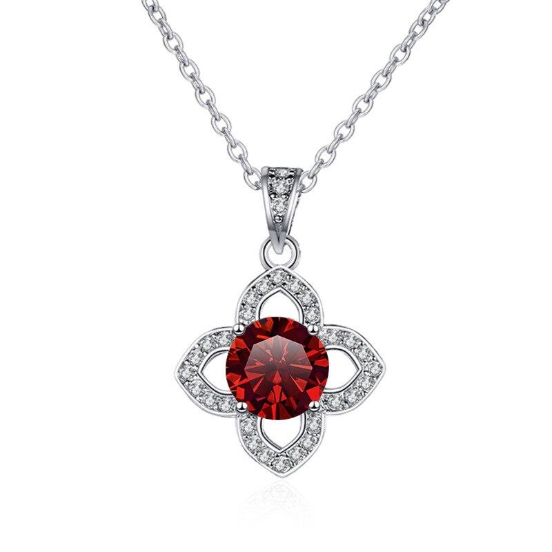 Bague Ringen 1ct VVS D Color Moissanite Pendant Necklace Women's 925 Sterling Silver Lucky Clavicle Chain Valentine's Day Gift