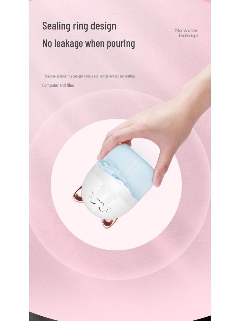 Portable Cute Pet USB Humidifier: Small, Silent Aromatherapy Atomizer for Home, Desk, or Car