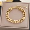 Meichen 18k Gold Non-Fading Titanium Steel Women's Fashion Bracelets - Simple, Versatile, Trendy European and American Style.