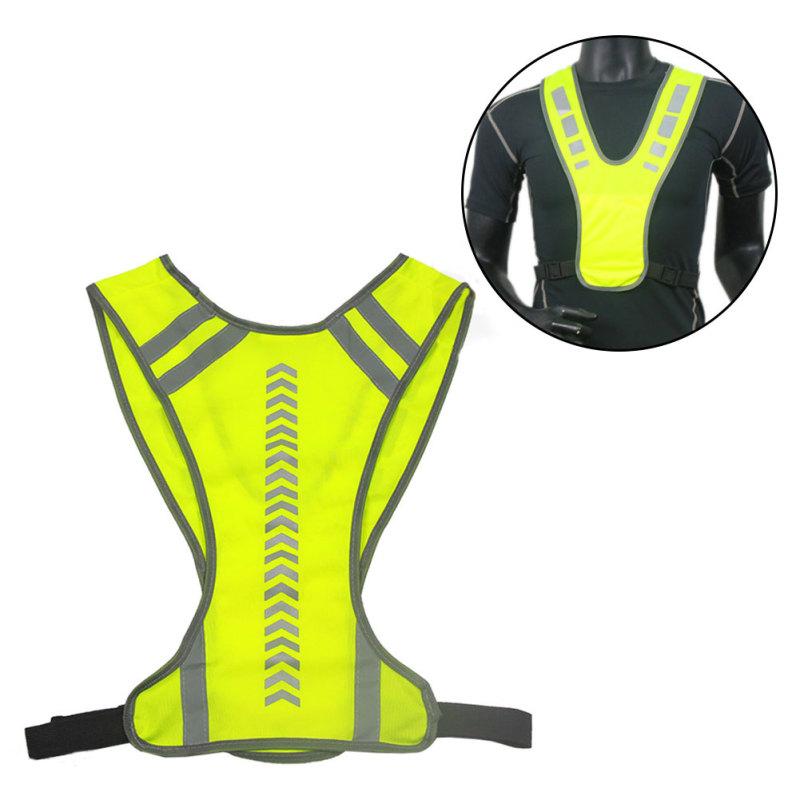 Reflective Vest Reflective Stripes Safety Vest Night Cycling Running Jogging Safety Jacket