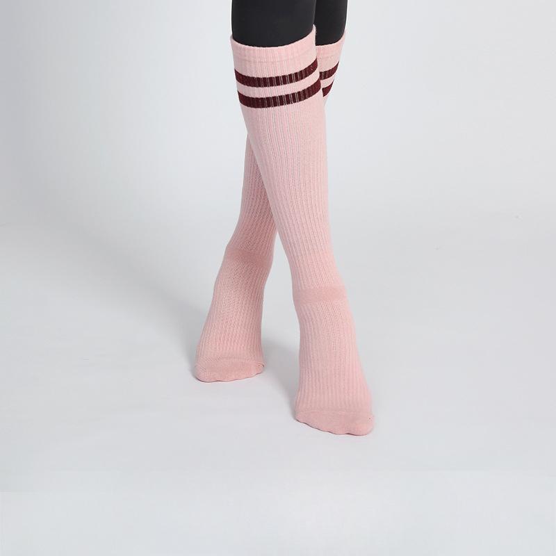Women Spring and Autumn Yoga Jump Pilates Exercise Fitness Rubber Band Pressure Non Slip Long Socks
