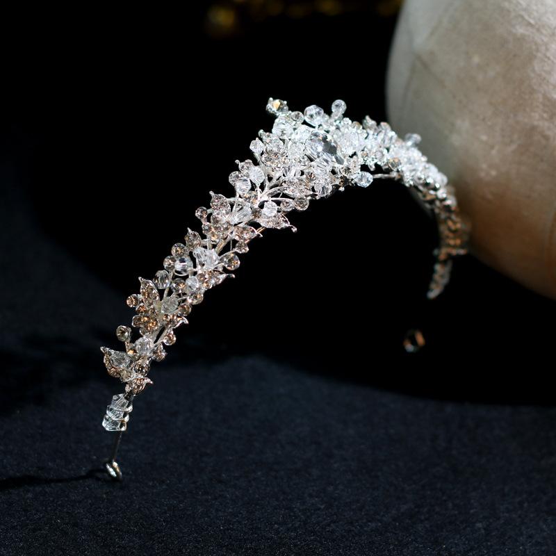 

Невеста Серебряная Большая Корона Новые Свадебные Аксессуары Взрослый Церемониальный Головной Убор День Рождения Свадебная Корона