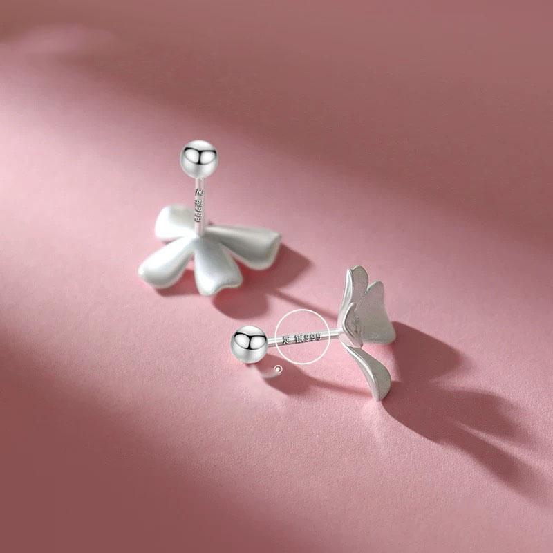 925 Sterling Silver Vintage Earrings For Women Trendy Simple Bump Flower Earring Jewelry Prevent Allergy Party Accessories Gift