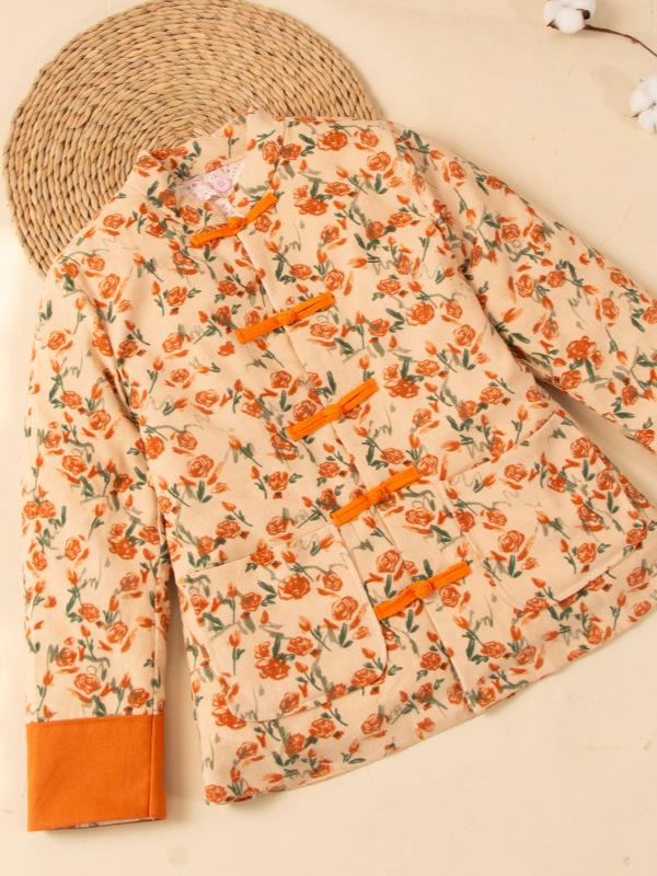 Winter New Chinese Style Pure Cotton Hand-Stitched Detachable Core Coat for Mothers